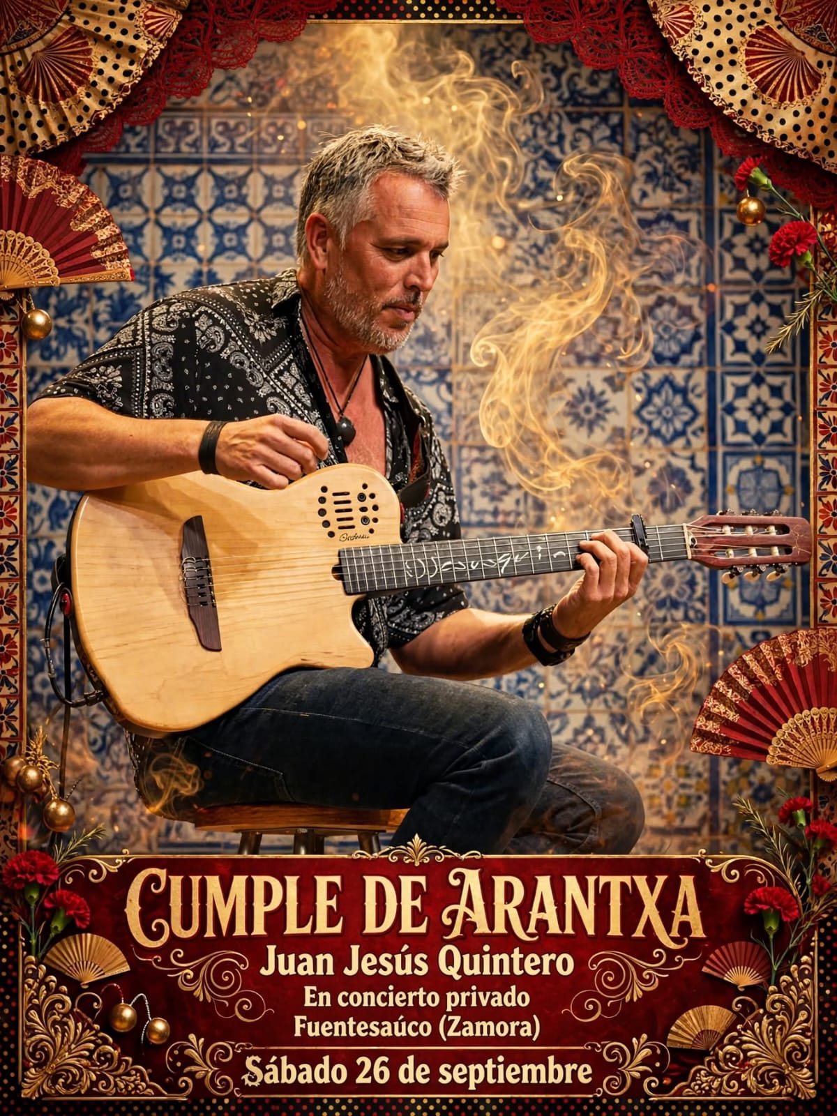 Cartel del concierto privado, Cumple de Arantxa, Fuentesaúco (Zamora), 26 de septiembre