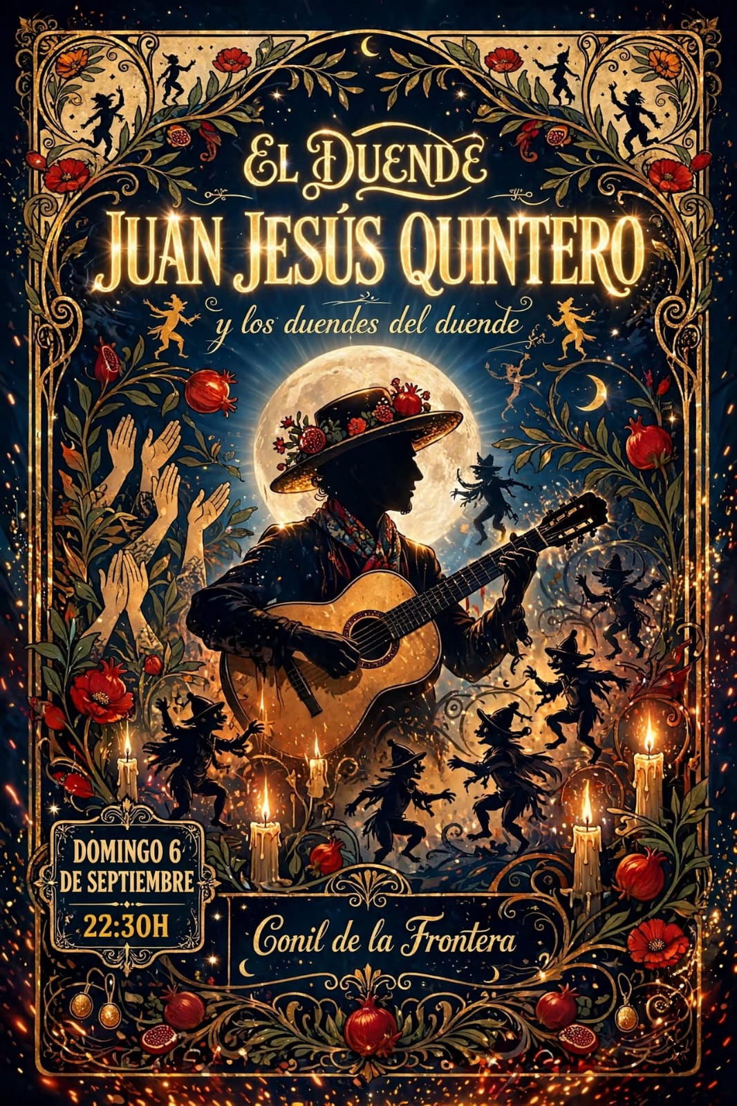 Cartel del concierto El Duende, Conil de la Frontera, 6 de septiembre